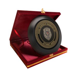 Özel Harekat Başkanlığı Siyah Yuvarlak Ahşap